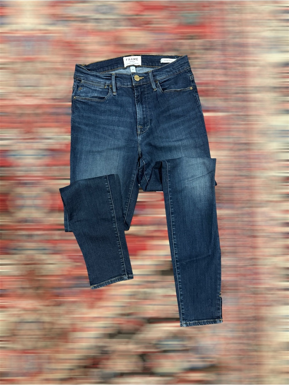 Frame Le High Skinny Jeans Dark Indigo Size 27